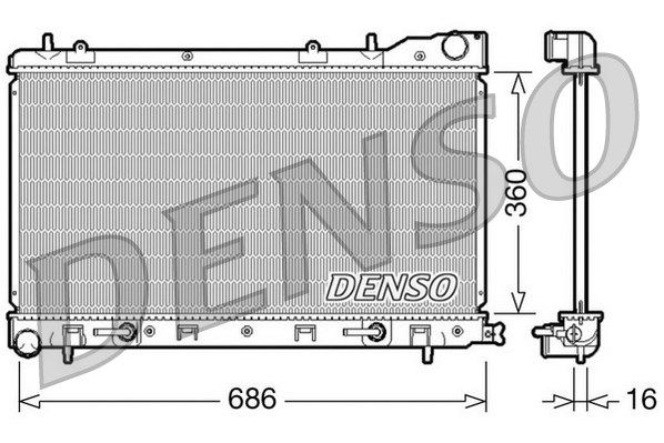 DENSO Radiaator,mootorijahutus DRM36001