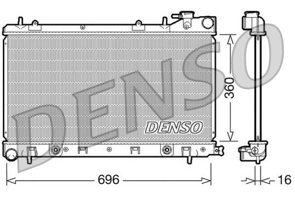 DENSO Radiaator,mootorijahutus DRM36002