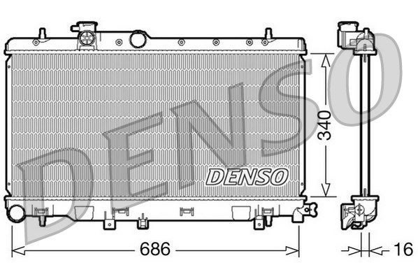 DENSO Radiaator,mootorijahutus DRM36006