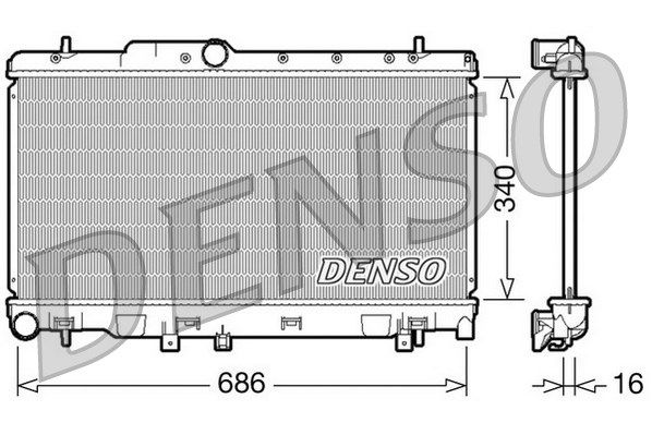 DENSO Радиатор, охлаждение двигателя DRM36010