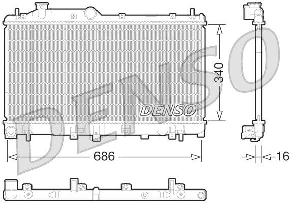 DENSO Radiaator,mootorijahutus DRM36013