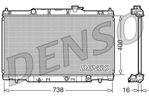 DENSO Радиатор, охлаждение двигателя DRM40011