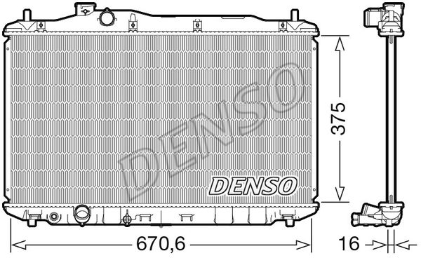 DENSO Радиатор, охлаждение двигателя DRM40105