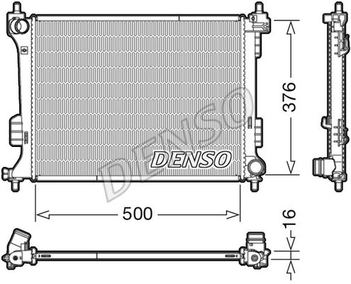 DENSO Радиатор, охлаждение двигателя DRM41010