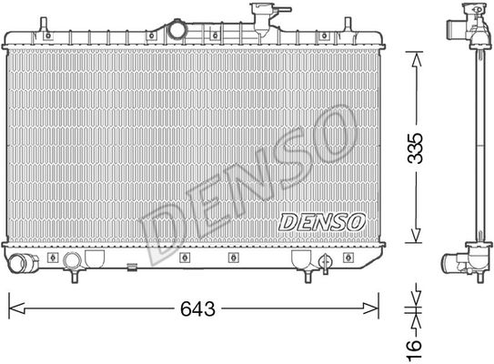 DENSO Радиатор, охлаждение двигателя DRM41014