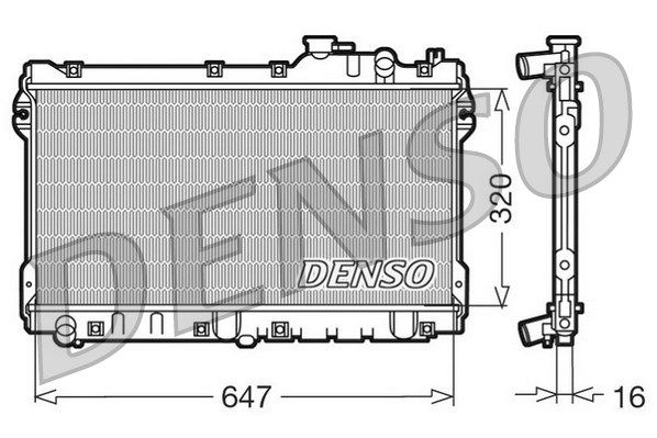 DENSO Радиатор, охлаждение двигателя DRM44015