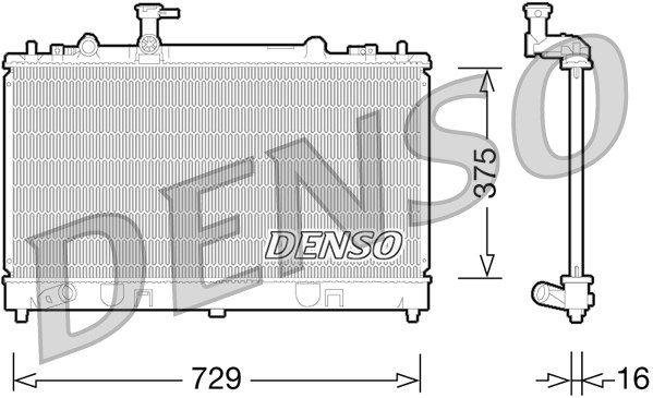 DENSO Радиатор, охлаждение двигателя DRM44028
