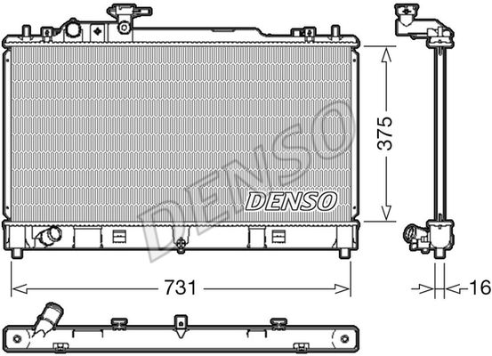 DENSO Радиатор, охлаждение двигателя DRM44036