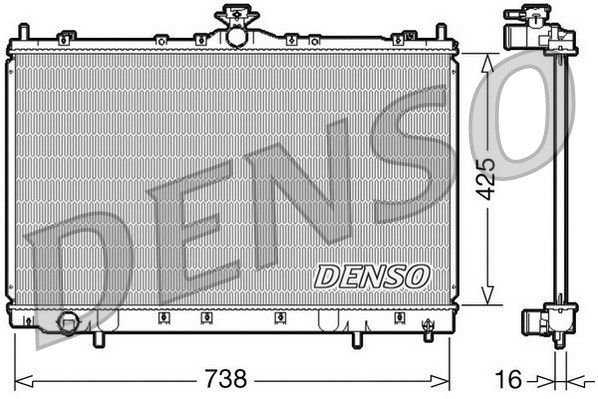 DENSO Радиатор, охлаждение двигателя DRM45012