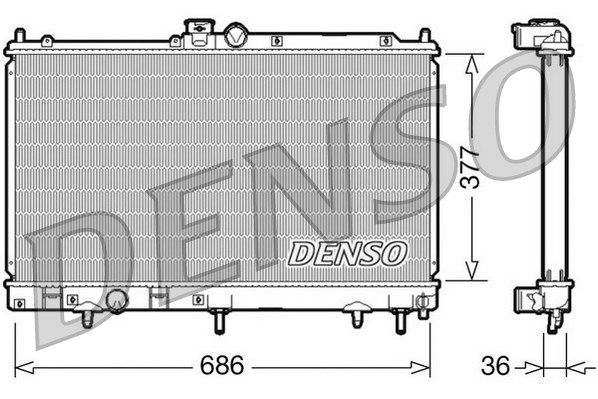 DENSO Radiaator,mootorijahutus DRM45026