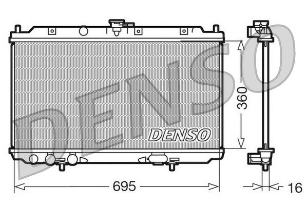 DENSO Радиатор, охлаждение двигателя DRM46012