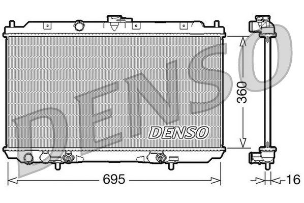 DENSO Radiaator,mootorijahutus DRM46024