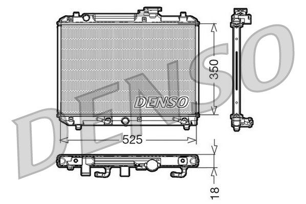 DENSO Радиатор, охлаждение двигателя DRM47002