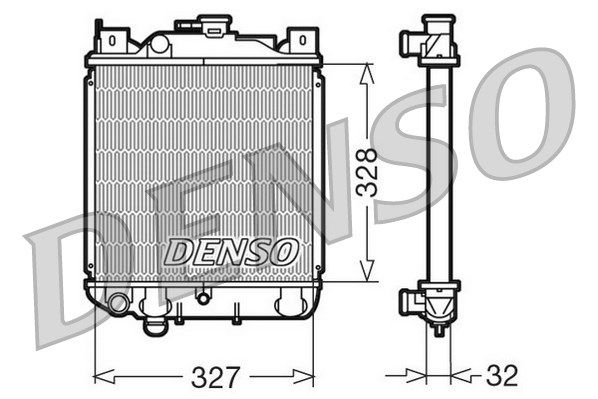 DENSO Радиатор, охлаждение двигателя DRM47006