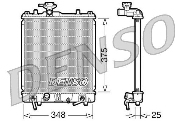 DENSO Радиатор, охлаждение двигателя DRM47009