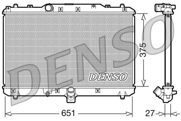 DENSO Радиатор, охлаждение двигателя DRM47022
