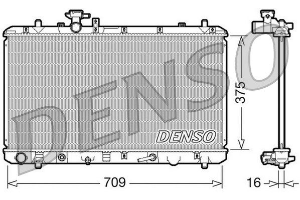 DENSO Радиатор, охлаждение двигателя DRM47024