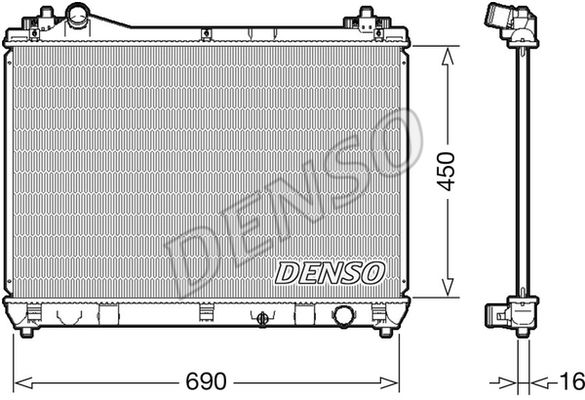 DENSO Radiaator,mootorijahutus DRM47031