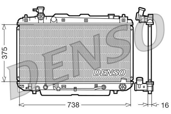 DENSO Radiaator,mootorijahutus DRM50022
