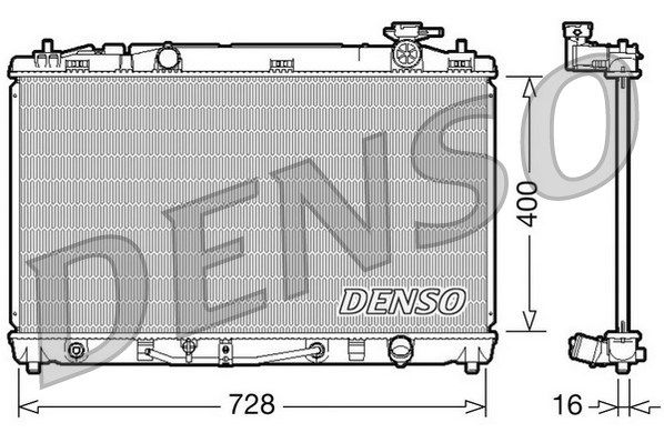 DENSO Радиатор, охлаждение двигателя DRM50042