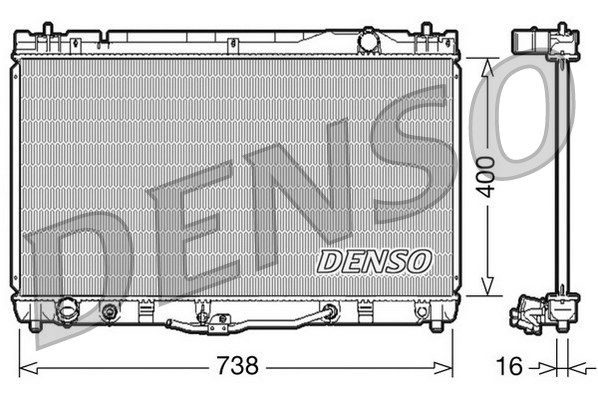 DENSO Радиатор, охлаждение двигателя DRM50043