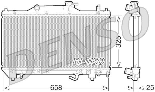 DENSO Радиатор, охлаждение двигателя DRM50067