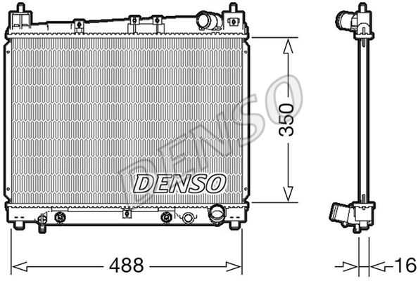 DENSO Радиатор, охлаждение двигателя DRM50080
