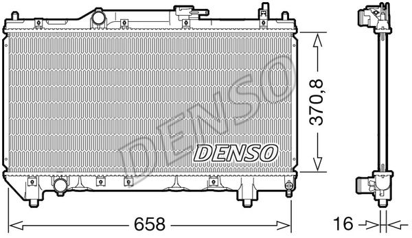 DENSO Радиатор, охлаждение двигателя DRM50117