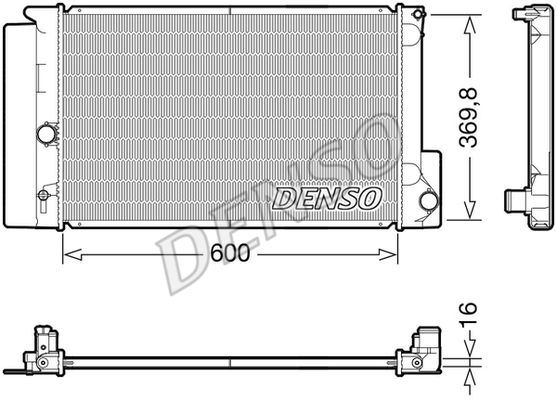 DENSO Radiaator,mootorijahutus DRM50126