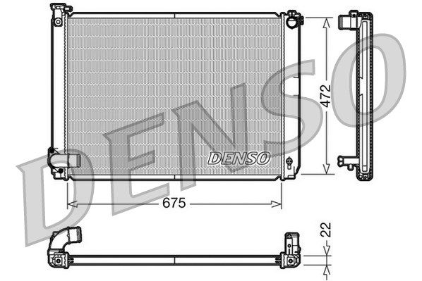 DENSO Радиатор, охлаждение двигателя DRM51005