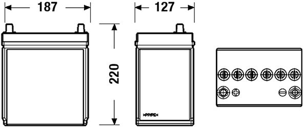 DETA Стартерная аккумуляторная батарея DB357