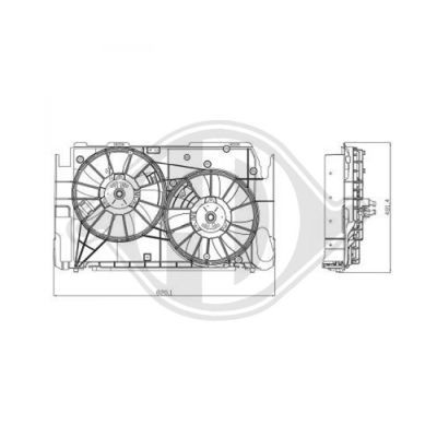 DIEDERICHS Ventilaator,mootorijahutus 6687101