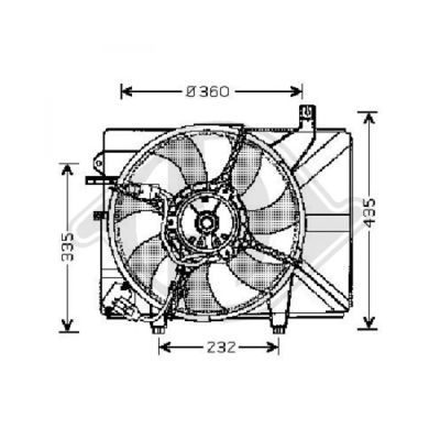 DIEDERICHS Вентилятор, охлаждение двигателя 6805101