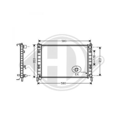 DIEDERICHS Radiaator,mootorijahutus 8140406