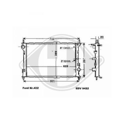 DIEDERICHS Radiaator,mootorijahutus 8145465