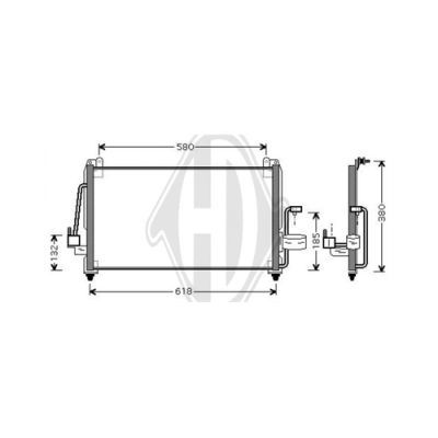 DIEDERICHS Конденсатор, кондиционер DCC1494