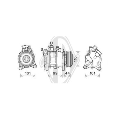 DIEDERICHS Kompressor,kliimaseade DCK1137