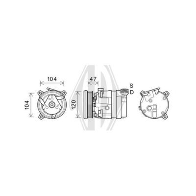 DIEDERICHS Kompressor,kliimaseade DCK1158