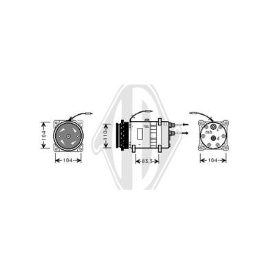 DIEDERICHS Kompressor,kliimaseade DCK1211