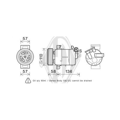 DIEDERICHS Kompressor,kliimaseade DCK1233