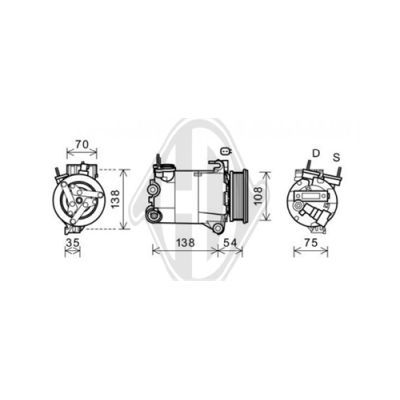 DIEDERICHS Компрессор, кондиционер DCK1283