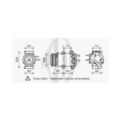 DIEDERICHS Kompressor,kliimaseade DCK1287