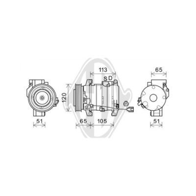 DIEDERICHS Kompressor,kliimaseade DCK1309