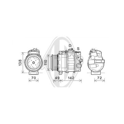 DIEDERICHS Kompressor,kliimaseade DCK1361