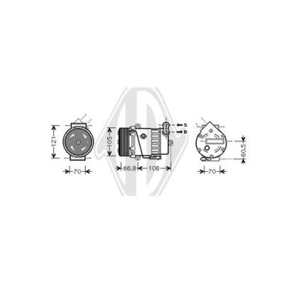 DIEDERICHS Kompressor,kliimaseade DCK1403