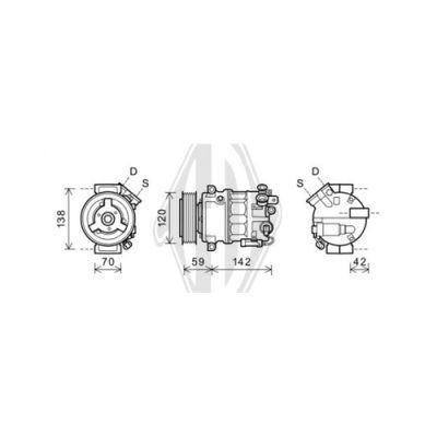 DIEDERICHS Kompressor,kliimaseade DCK1430