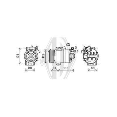 DIEDERICHS Kompressor,kliimaseade DCK1512