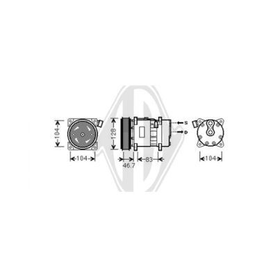 DIEDERICHS Kompressor,kliimaseade DCK1584