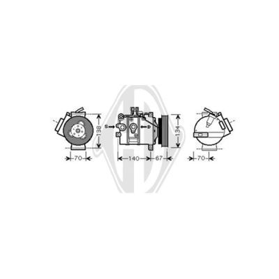 DIEDERICHS Kompressor,kliimaseade DCK1594