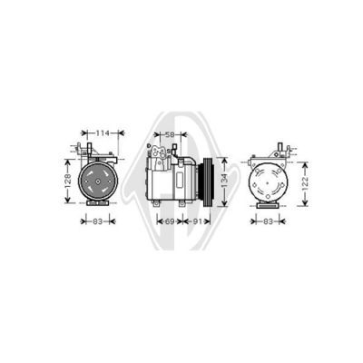 DIEDERICHS Kompressor,kliimaseade DCK1633